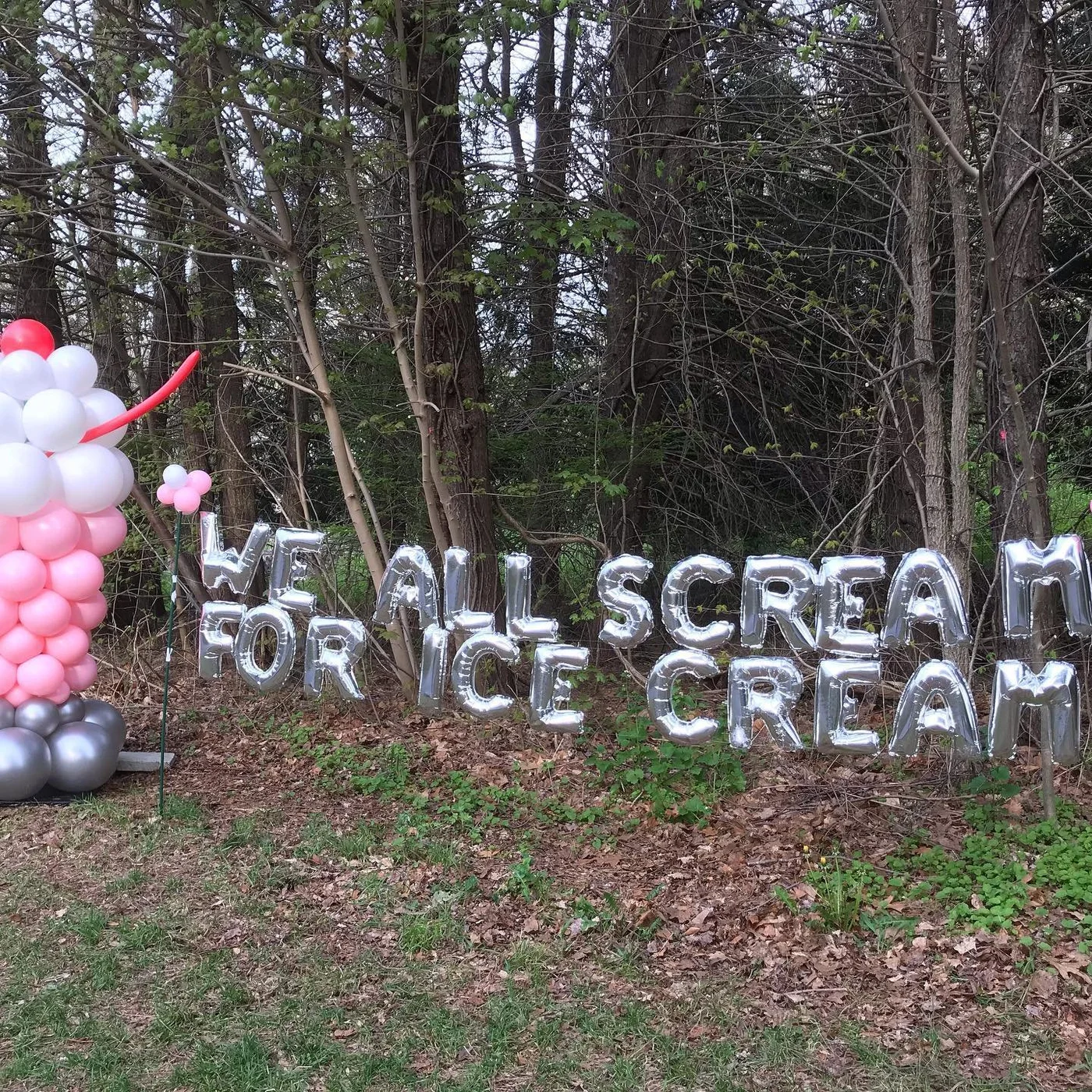 We All Scream For Ice Cream yard letters