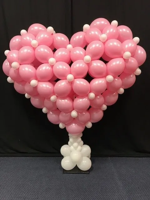 Pink balloon heart