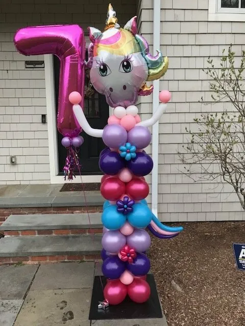 Unicorn birthday column